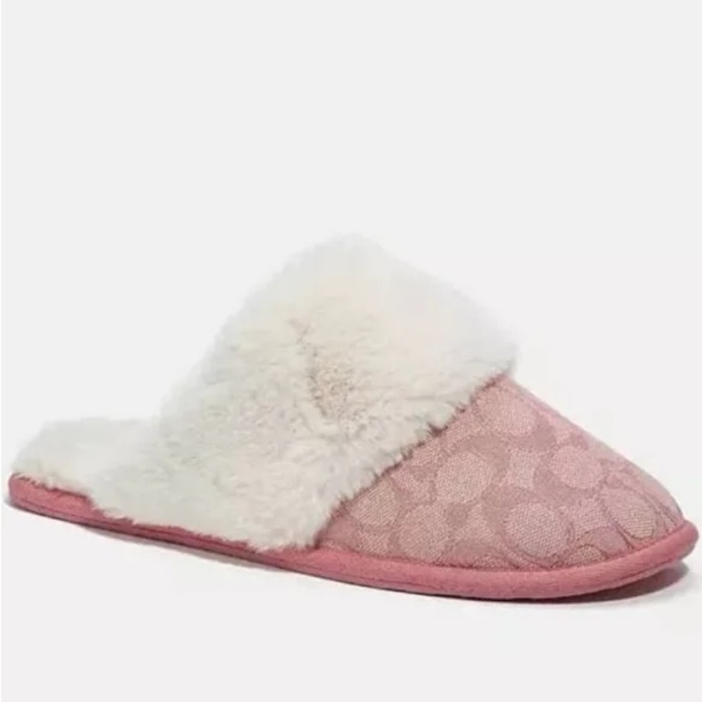 Pink Coach Ziva Slipper in Signature Jacquard